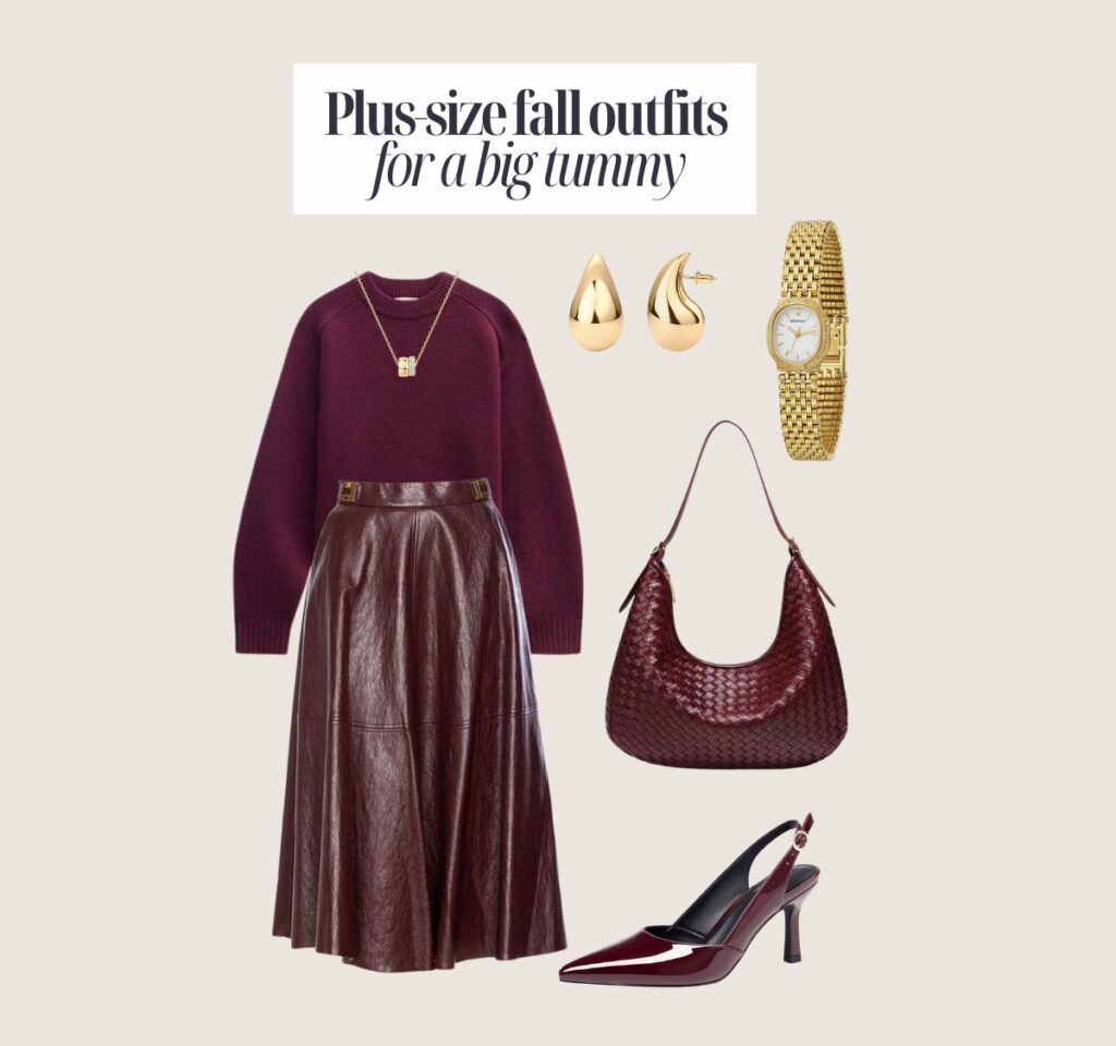 Plus-size fall outfits for a big stomach